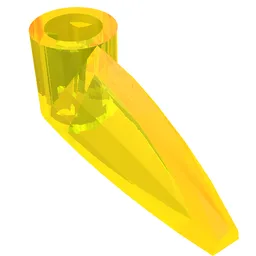Technic Tooth 1 x 3 with Axle Hole [Rounded Underside] / Trans-Yellow