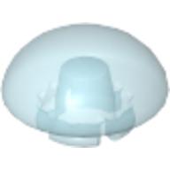 Lego Clikits Icon, Round 2 x 2 Small, Thick with Pin / Trans-Very Lt Blue