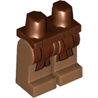 Hips and Medium Nougat Legs with Reddish Brown Jedi Robe Print / Reddish Brown