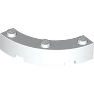 Brick Round Corner 4 x 4 Macaroni Wide with 3 Studs / White