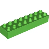 Duplo Brick 2 x 8 / Bright Green