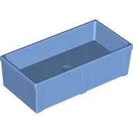 Duplo Container Box 2 x 4 (Horse Trough New Style) / Medium Blue