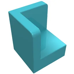 Panel 1 x 1 x 1 Corner / Medium Azure