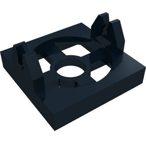 Lego Magnet Holder Tile 2 x 2 - Short Arms / Black