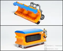 Snow plow and salt spreader for hooklift truck