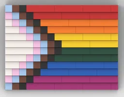 Progressive Pride Flag 3D