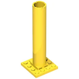 Boat, Mast Section Base 4 x 4 x 9 / Yellow