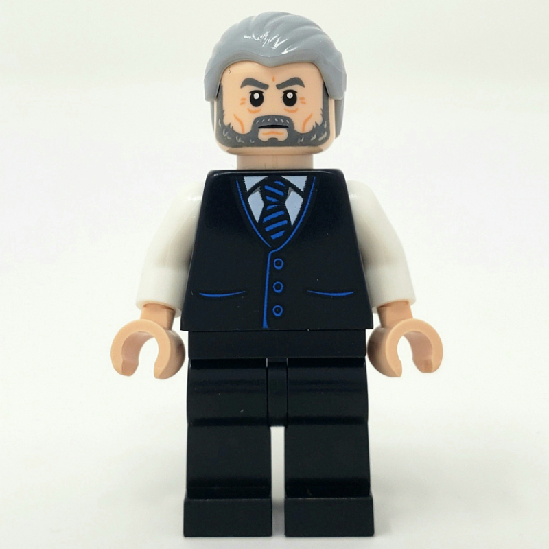 Lego Alfred Pennyworth, Light Bluish Gray Hair and Beard