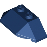 Lego Brick Wedged, Sloped 45° 2 x 4 Triple / Dark Blue