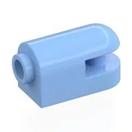 Brick Round, Curved 1 x 2 with Side Stud, Bar / Bright Light Blue