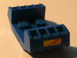 Lego Plate, Modified 2 x 2 with Vents with Orange Stripe and Flower Pattern on Both Sides (Stickers) - Set 4299