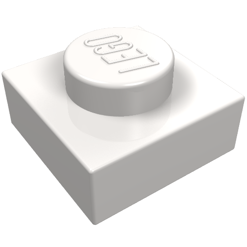 Lego Plate 1 x 1 / Very Light Bluish Gray