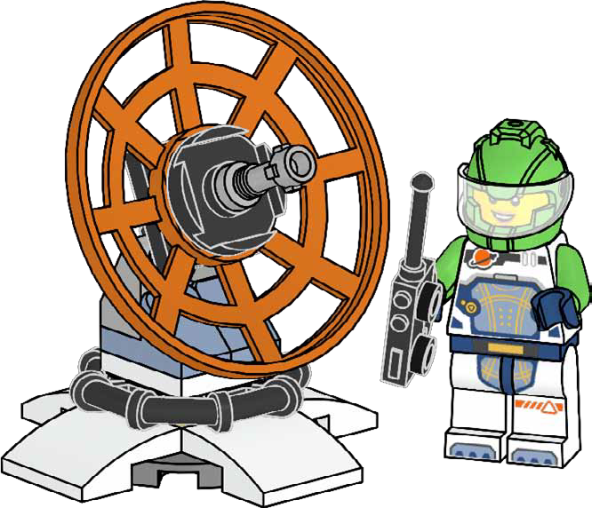 Lego Astronaut and Radio Station