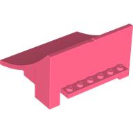 Lego Brick Curved 8 x 8 x 4, Ramp / Coral