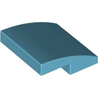 Brick Curved 2 x 2 x 2/3 / Medium Azure