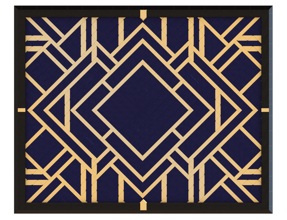 Lego Art Deco pattern in frame - Motif Art-Deco dans un cadre