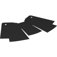 Lego Large Figure Cape, Slits, 2 Holes, Stepped / Black
