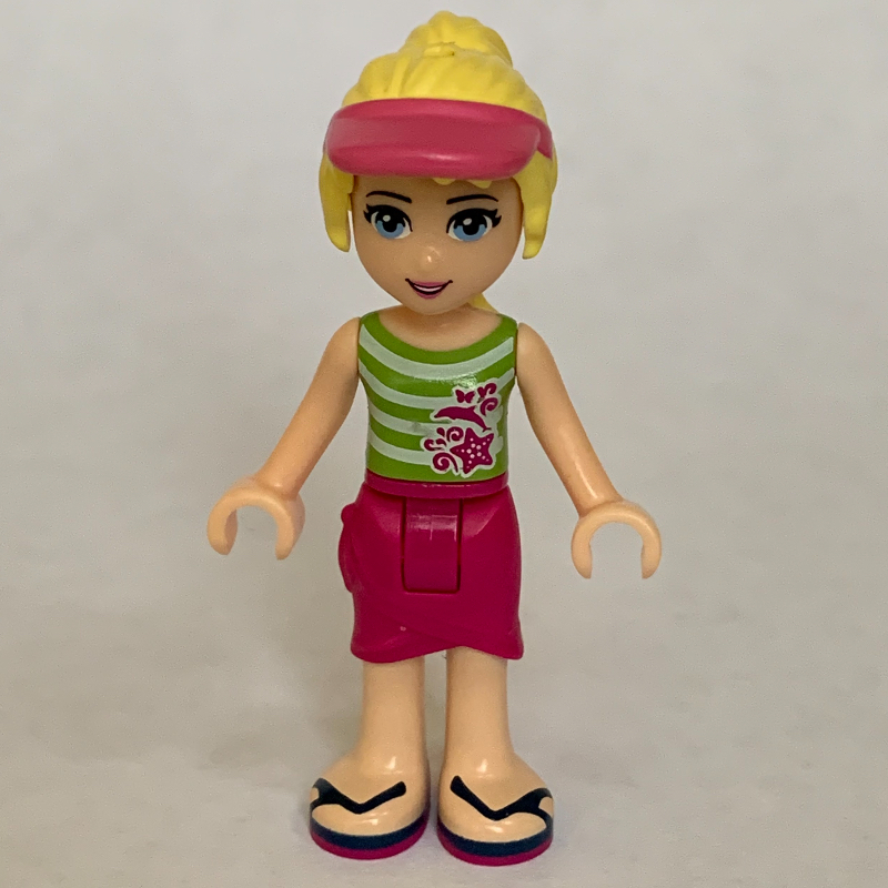 Lego Stephanie - White/Lime Top, Magenta Skirt