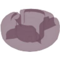 Lego Clikits Icon, Round 2 x 2 Small with Hole [Polished] / Trans-Pink