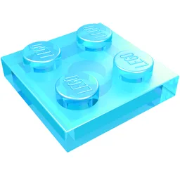 Plate 2 x 2 / Trans-Light Blue