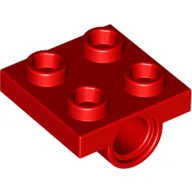 Plate Special 2 x 2 with 2 Pin Holes / Red