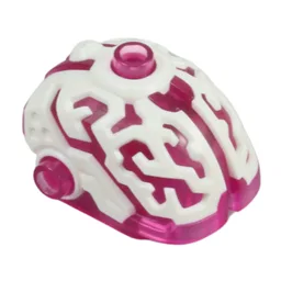 Cyber Brain with White Pattern / Trans-Dark Pink