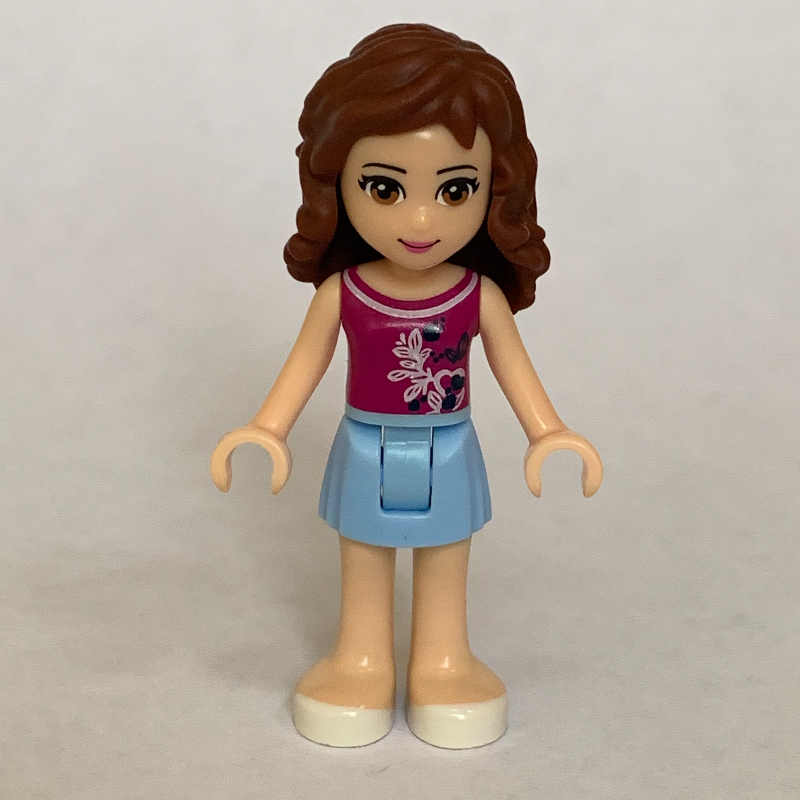 Lego Olivia - Magenta Top, Bright Light Blue Skirt