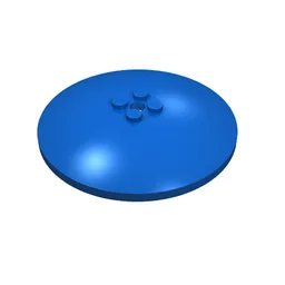 Dish 8 x 8 Inverted [Radar], Solid Studs, Rounded Anti-stud Underside / Blue