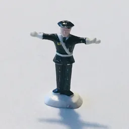 HO Scale Accessory Policeman Both Hands Out / [No Color/Any Color]