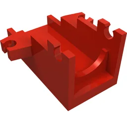 Launcher Base, Weapon Cannon Base 2 x 4 / Red