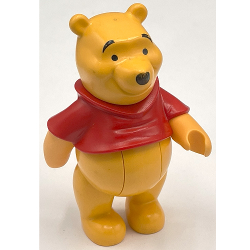 Lego Duplo Figure Bear, with Red Shirt Print (Winnie the Pooh) / Light Orange