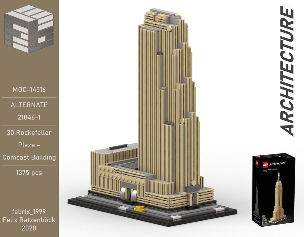 Lego Comcast Building - 30 Rockefeller Plaza - 21046 - Alternate