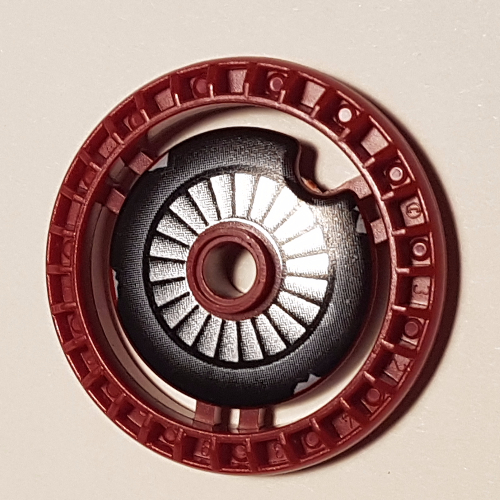Lego Technic Disc 5 x 5 Notched, No Pin with ARC-170 Starfighter Print