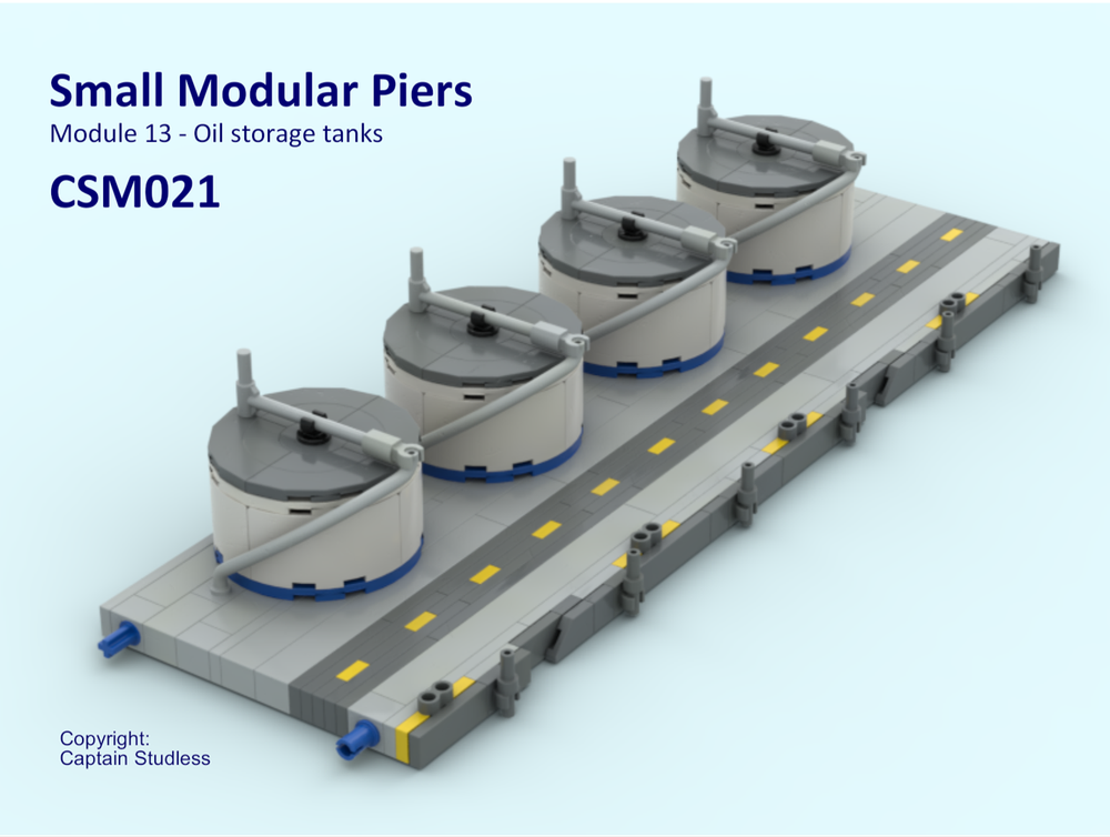 Lego Small Modular Piers - Oil Storage Tanks - CSM021