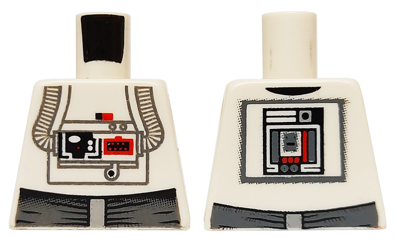 Lego Torso SW AT-AT Driver Dark Bluish Gray Pattern