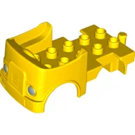 Duplo Car Body Truck with Lego Logo and Silver Headlights on Front Print / Yellow