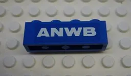 Brick 1 x 4 with ANWB Pattern (Sticker) - Set 1590-2