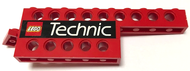 Lego Stickered Assembly 12 x 1 x 2 2/3 with LEGO TECHNIC Logo Pattern Model Left Side (Sticker) - Set 8440
