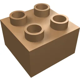 Duplo Brick 2 x 2 / Flat Dark Gold