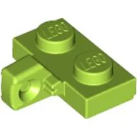 Hinge Plate 1 x 2 Locking with 1 Finger on Side, with Groove / Lime