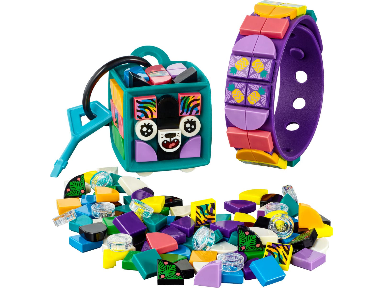 Lego Neon Tiger Bracelet & Bag Tag