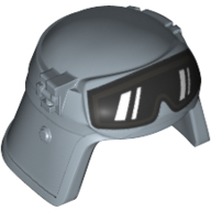 Lego Helmet Imperial Pilot, Raised Forehead, Black Visor print / Sand Blue