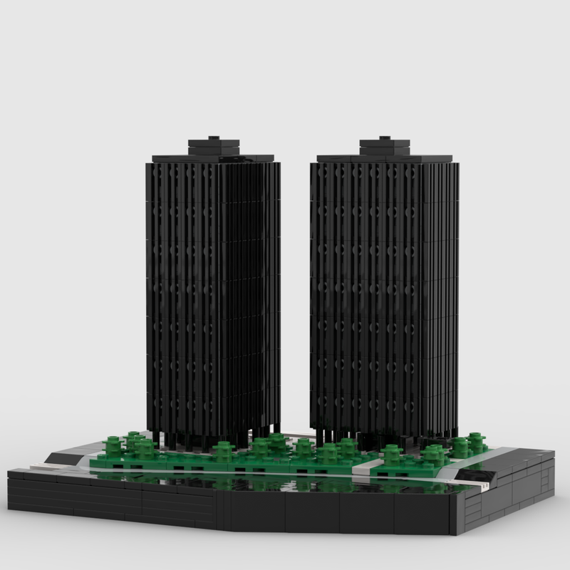 Lego 860-880 Lake Shore Drive Apartments VER 2 at 1/650th Scale