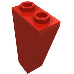 Brick Sloped Inverted 75° 2 x 1 x 3 / Red