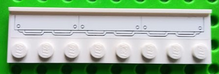 Lego Plate, Modified 2 x 8 with Door Rail with Airplane Flaps Pattern (Sticker) - Set 4209