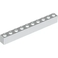 Brick 1 x 10 / White