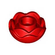 Lego Plant, Flower, Peony Rose with 2 Layers / Red