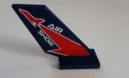 Tail Shuttle with Red Lightning and 'AIR SHOW' Pattern on Both Sides (Stickers) - Set 60177