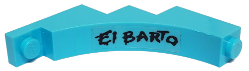 Lego Arch 1 x 5 x 4 Inverted with 'El BARTO' Graffiti Pattern (Sticker) - Set 71006