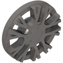 Wheel Cover 10 Spoke Y Shape - for Wheel 18976 / Dark Bluish Gray